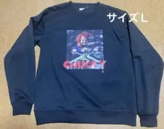 【良品】CHUCKY グラフィックトレーナー ブラック　Ｌ　チャイルドプレイ