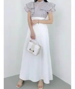 MERCURYDUO シアーチェックラッフルドッキングワンピース