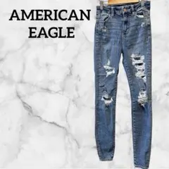 一点もの✨AMERICAN EAGLE スキニーダメージデニム Sサイズのサムネイル
