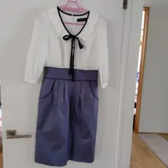 ジャスグリッティー　切り替えバイカラーワンピース　Sサイズ