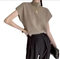 レディース Tシャツ フレンチスリーブ サマーニット 半袖 オフィスカジュアル