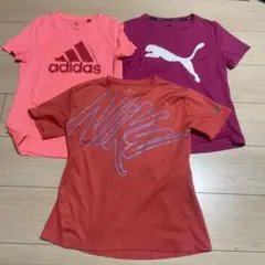 Nike PUMA adidas キッズ　ガールズ　Tシャツ　3枚セット