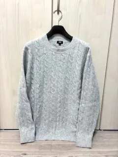 UNIQLO スフレヤーンケーブルクルーネックセーター XL