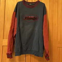 Xlarge トレーナー 紺×赤