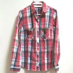 ZARA スタッズ　チェックシャツ