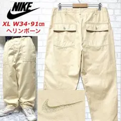 NIKE ヘリンボーン ワイドベイカーパンツ ファティーグパンツ ワークパンツ