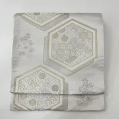 京袋帯 亀甲に金彩 寄せ柄 化繊 着物 HO-2197
