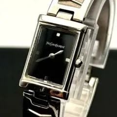 希少 稼働 YSL イヴサンローラン バングルウォッチ レクタンギュラー