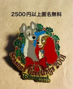 3428.昔の海外ディズニーワールド サンタピンリストクリスマス 