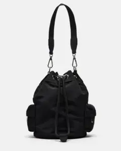 【完売品】ZARA テクニカルファブリック ミニバケットバッグ　ショルダーバッグ