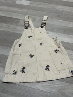 ZARA 刺繍入りコーデュロイオーバーオール 18-24ヶ月