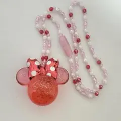 東京ディズニーリゾート ミニー 光るおもちゃネックレス ペンダント 赤