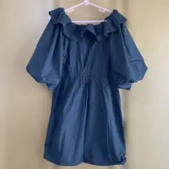 オフショルダーワンピースLL美品
