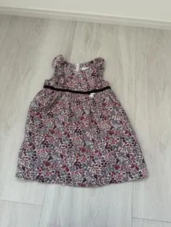 Petite et Chocolat 花柄ノースリーブワンピース 100