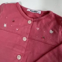 familiar ファミリア 長袖カーディガン 長袖パーカー 90cm ボタン