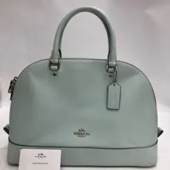 COACH シエラ サッチェルドーム型 2wayレザー ミントグリーン バッグ