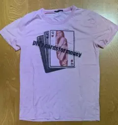 Play cards for money Tシャツ ピンクのサムネイル