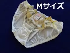 R450★【匿名配送】フロント花柄レ―ス♪レディース ショーツ(ホワイト系)M