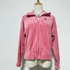 y2k adidas ベロア トラックジャケット フェアリーグランジ ピンク