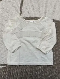 新品訳あり！NEXTベビー ネクスト ラメ入りフリルカットソー　ロングTシャツ