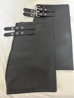 【お値下げ可】ブラック レッグウォーマー ジッパー付きのサムネイル