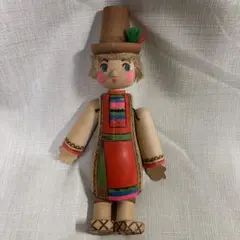 ペルー チャンカイ人形 母子像 祈りの民芸品 高さ21cm ヴィンテージ 