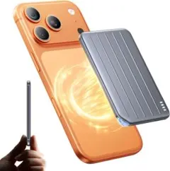 モバイルバッテリー magsafe対応 8mm 8000mAh マグネット式充電のサムネイル