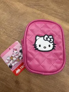 ハローキティ　キルト刺繍ポーチ　タイトー限定　 ピンク