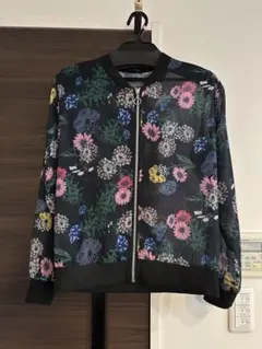 美品　TRUBE 花柄 シースルー ブルゾン ジャケットのサムネイル