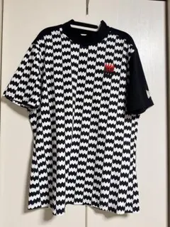 《WAAC》MENS チェッカーフラッグプリント 半袖モックネックのサムネイル