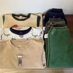 3セット　恐竜柄 キルトパジャマ 110サイズ　UNIQLO アニア　ユニクロ