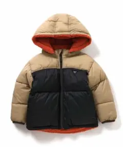 リバーシブルダウンコート（ベージュ・黒・オレンジ）