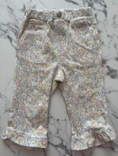 プティマイン　花柄　パンツ　裾フリル