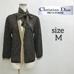 【国内正規品】クリスチャンディオール ラメニット カーディガン M ボウタイ付のサムネイル