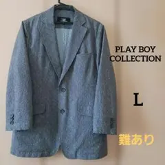 【PLAYBOY】 サマージャケット グレー L 軽量　難ありのサムネイル
