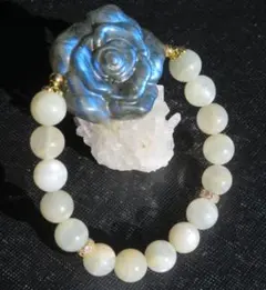 ラブラドライト薔薇★デザインブレス