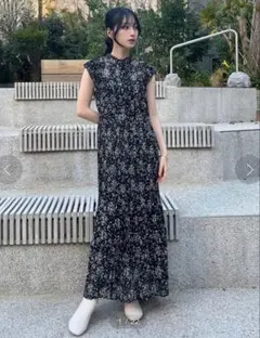 FRAY I.D フラワープリントプリーツワンピース 2024SS