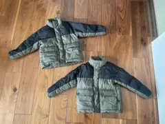 GU カーキブラック　ダウンコート 110cm 2着