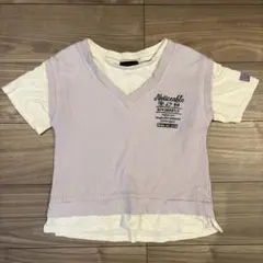 LOCO ANGEL キッズ Tシャツ 重ね着風