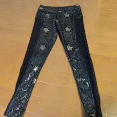 Zumba 星柄 レギンス ブラック/ゴールドのサムネイル
