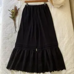 punchan‪‪‪様専用★ブラック＊裾スカラップレース＊カット切替ペチパンツ