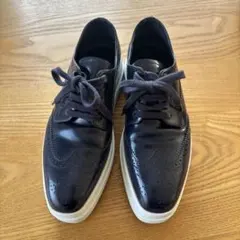 PRADA ネイビー ローファー　36ハーフ　23 23.5