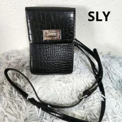 スライ ノベルティ 2way クロコ ショルダーバック ブラック 超美品