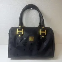 MCM ミニボストンバッグ ブラック ゴールド金具 ハンドバッグ ヴィセトス柄のサムネイル