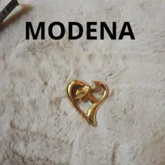 MODENA アンティークブローチ　ゴールド　ハートモチーフ　モデナヴィンテージ