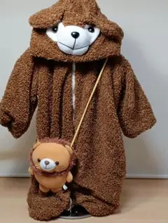 ダッフィー風　くまさん着ぐるみロンパース　90サイズ