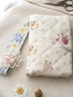 ハンドメイド　手帳カバー　バインダー付き