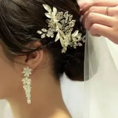 ウェディング ヘアアクセ&ピアスセット