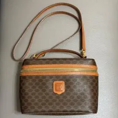 【CELINE】セリーヌ 2wayミニバッグ マカダム柄 ゴールド金具