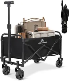 新品・未使用！！折りたたみアウトドアワゴン 黒 2025年最新】キャリーワゴンの人気アイテム - メルカリ